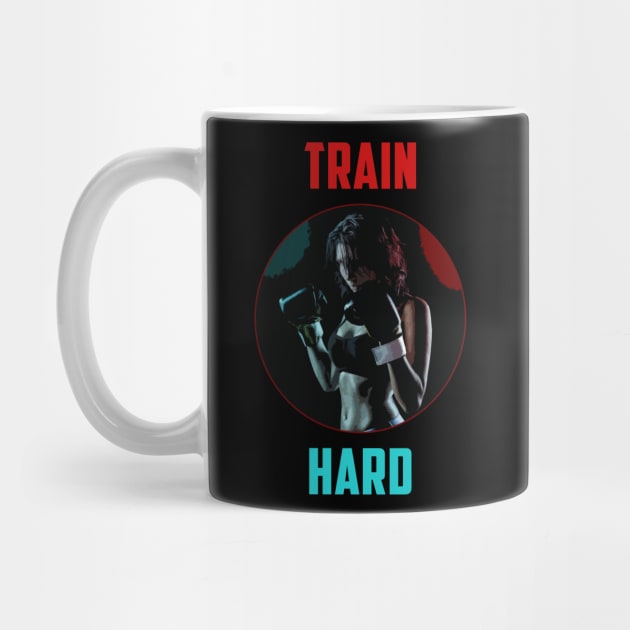 train hard boxing girl comic design by fighterswin